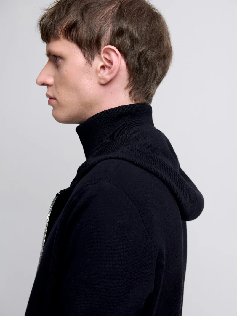 Cardigan zippé à capuche
