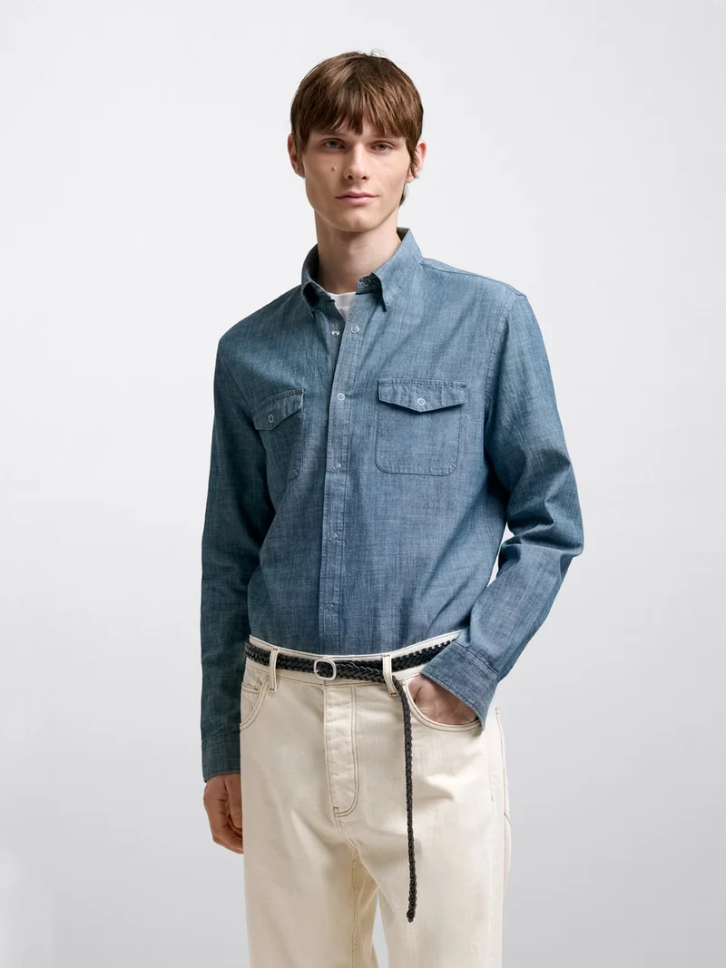 Chemise slim chiné - L'atelier
