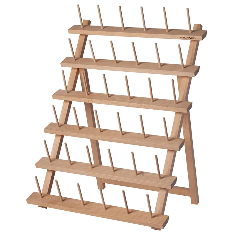 Milward | Présentoir en bois de 36 bobines de fil à surjeter | Bois de hêtre