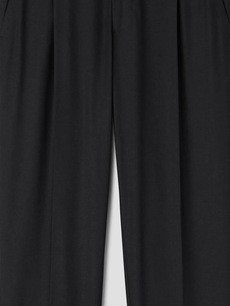 Chino à pinces en lin mélangé