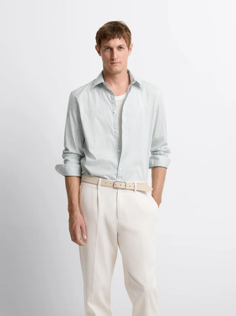 Chemise slim à motifs