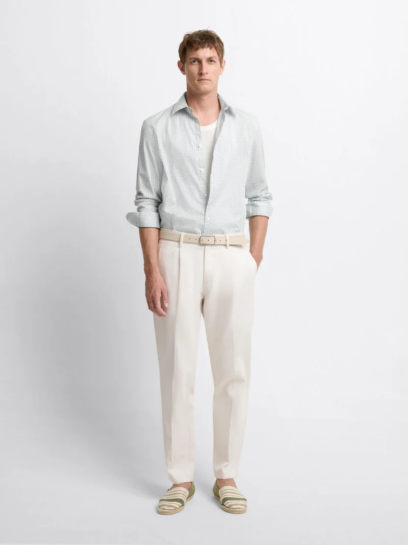 Chemise slim à motifs