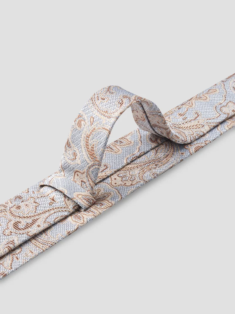 Cravate en soie à motifs cachemire