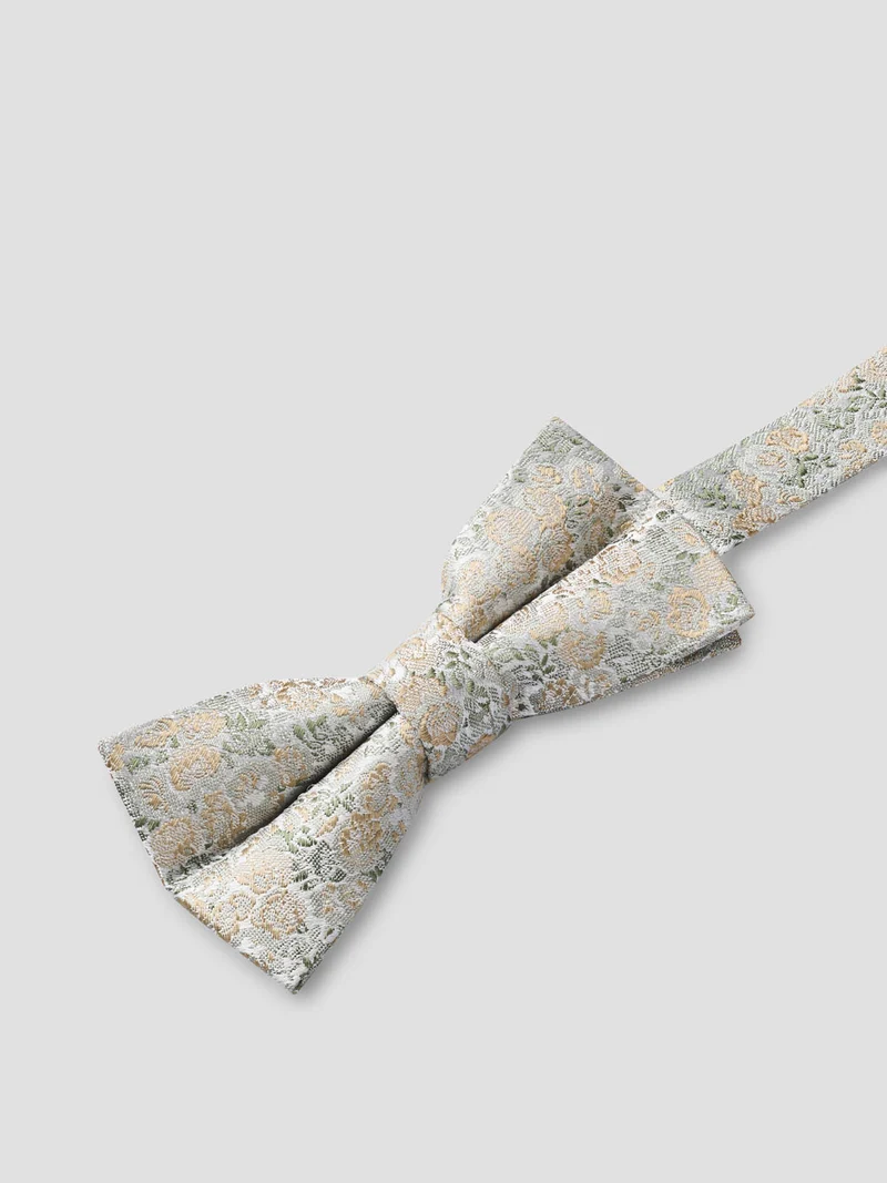 Nœud papillon en soie fleuri