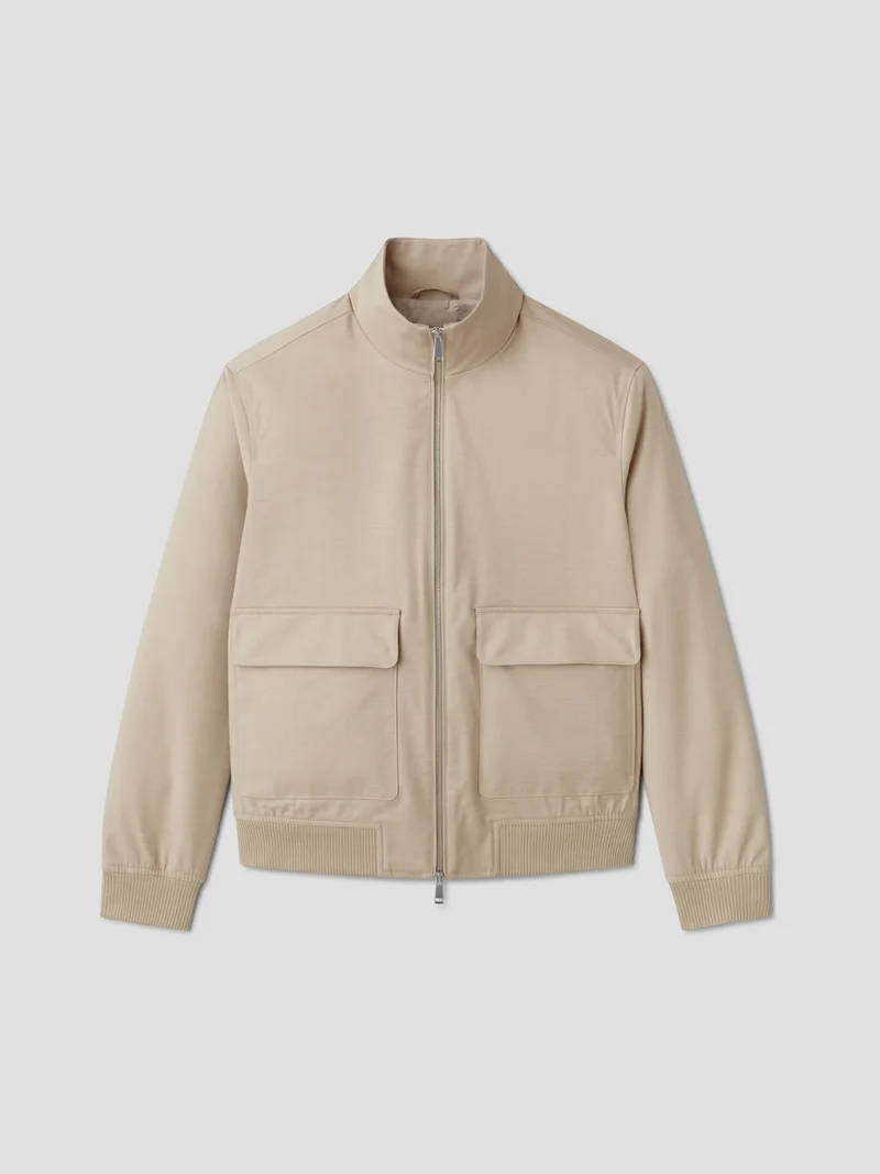 Blouson regular col montant
