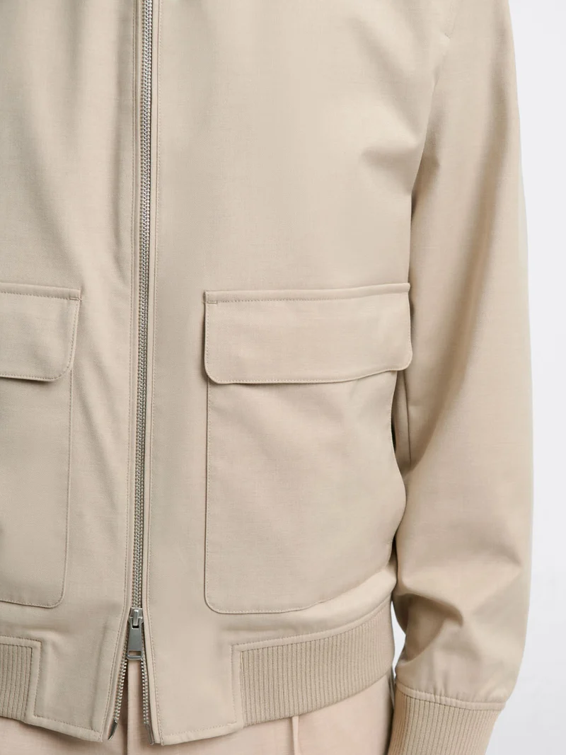 Blouson regular col montant
