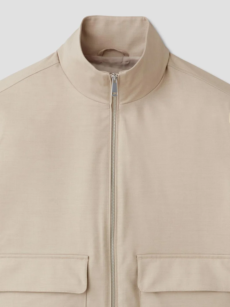 Blouson regular col montant