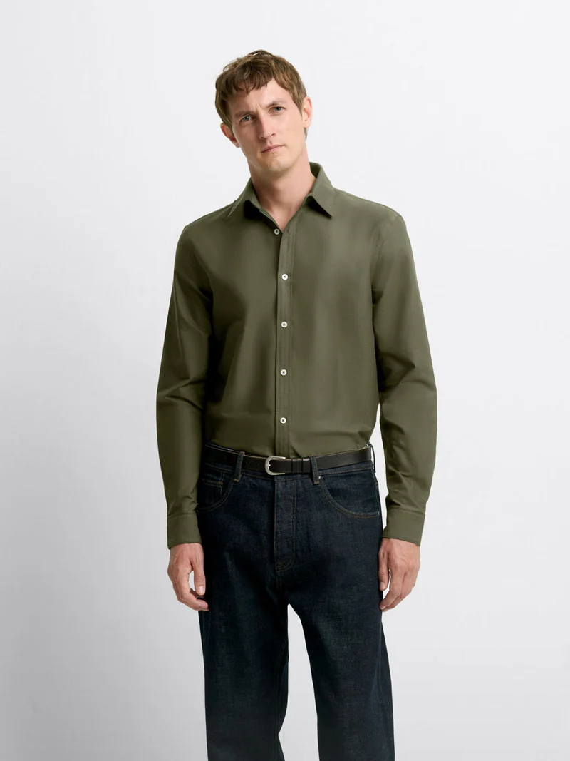 Chemise slim en coton bio