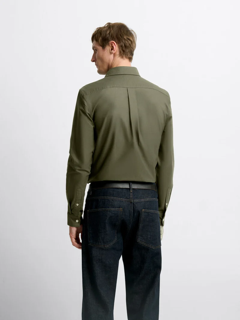 Chemise slim en coton bio