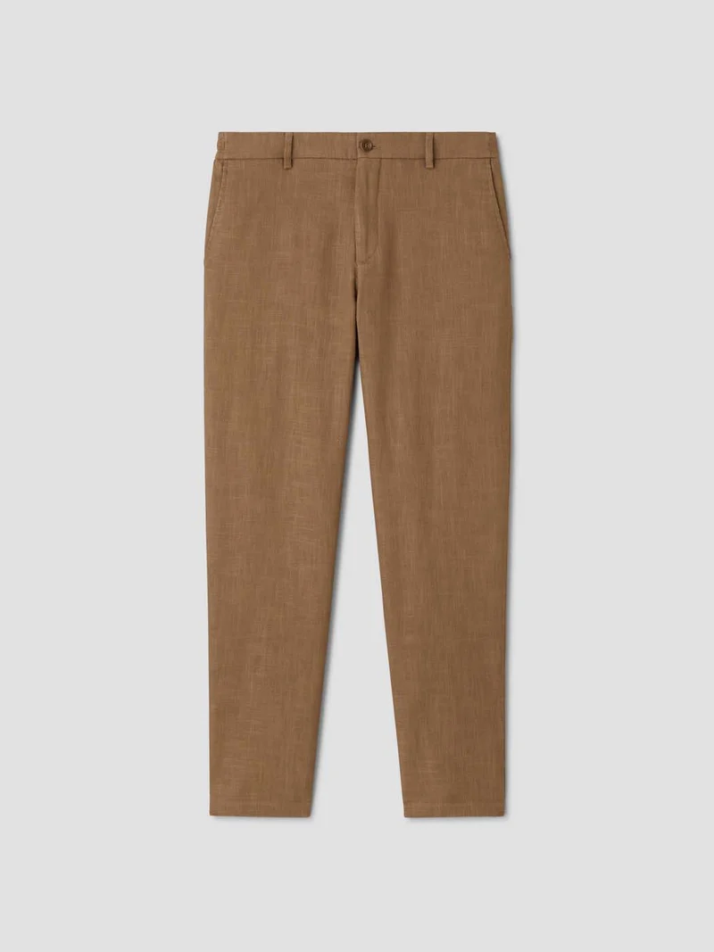 Chino en coton lin