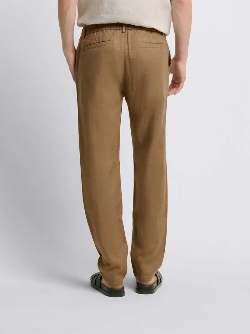 Chino en coton lin