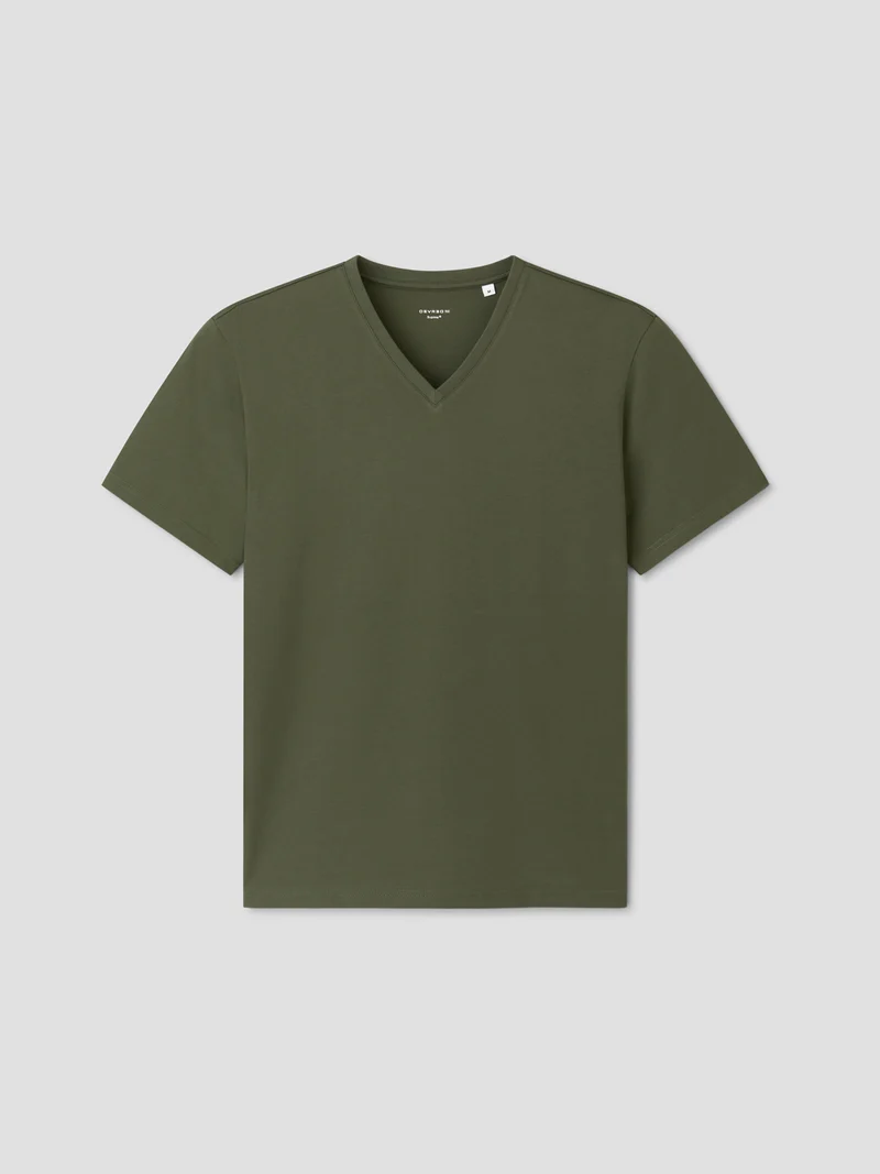 T-shirt col V en coton Supima®