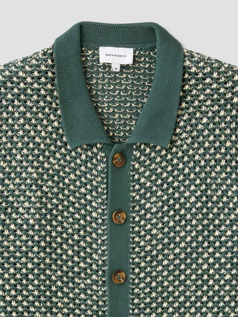 Chemise en maille col montant