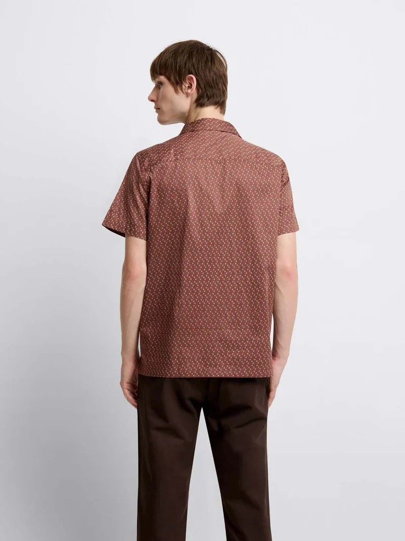Chemise manches courtes regular à motifs