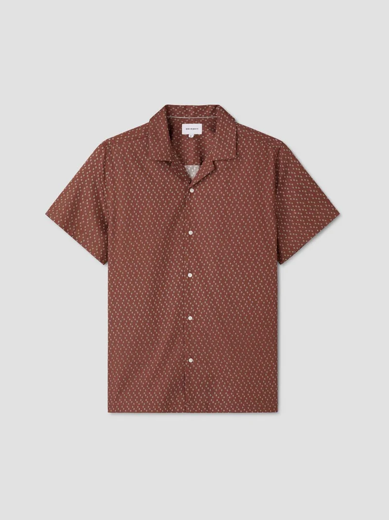 Chemise manches courtes regular à motifs