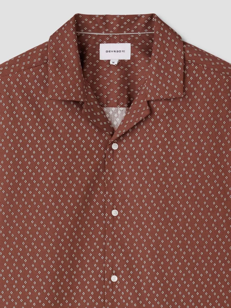 Chemise manches courtes regular à motifs
