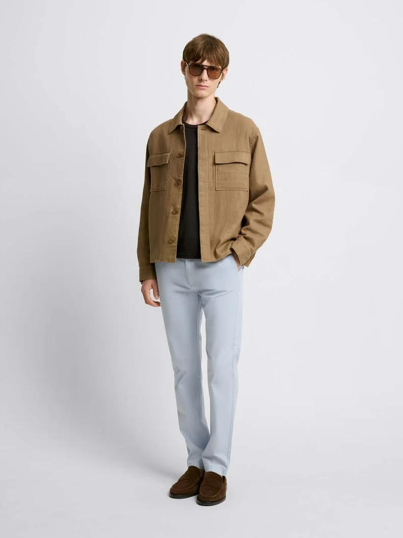 Chino en coton mélangé