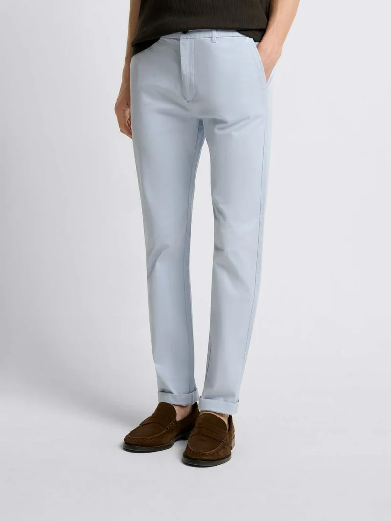 Chino en coton mélangé