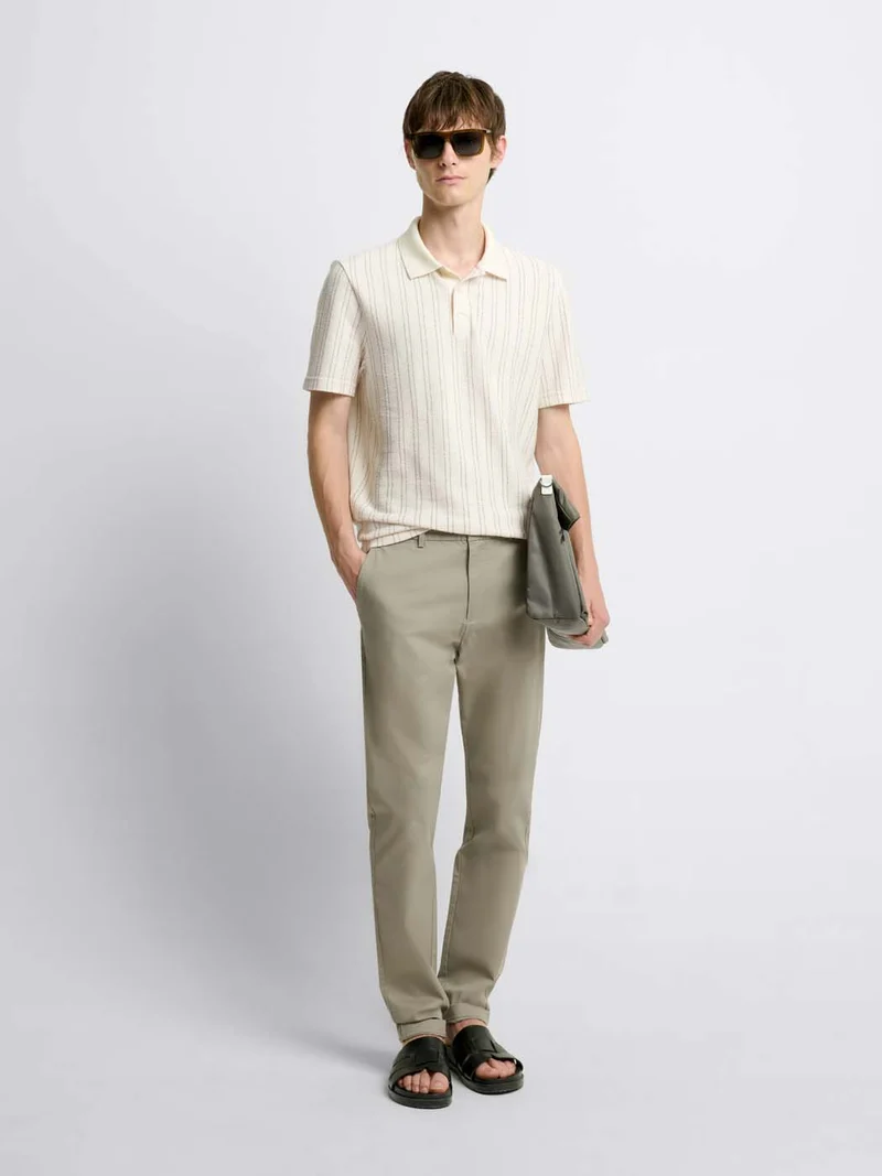 Chino en coton mélangé