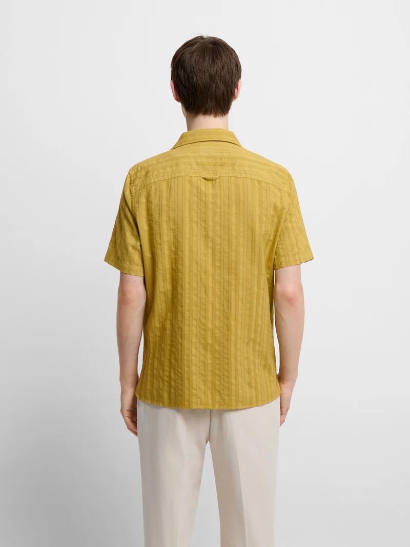 Chemise manches courtes rayée