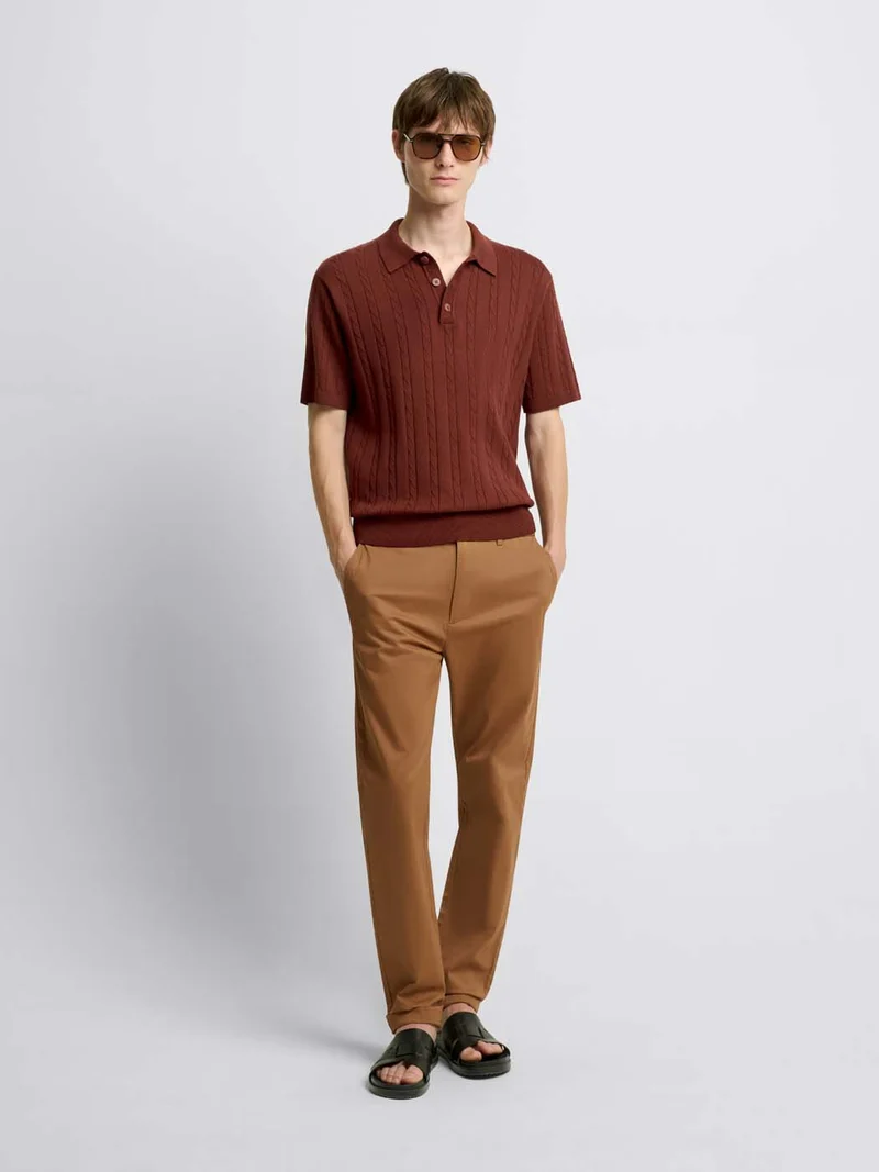 Chino en coton mélangé