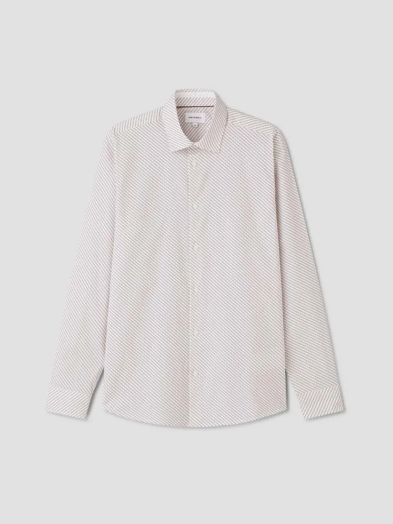 Chemise slim à motifs en coton