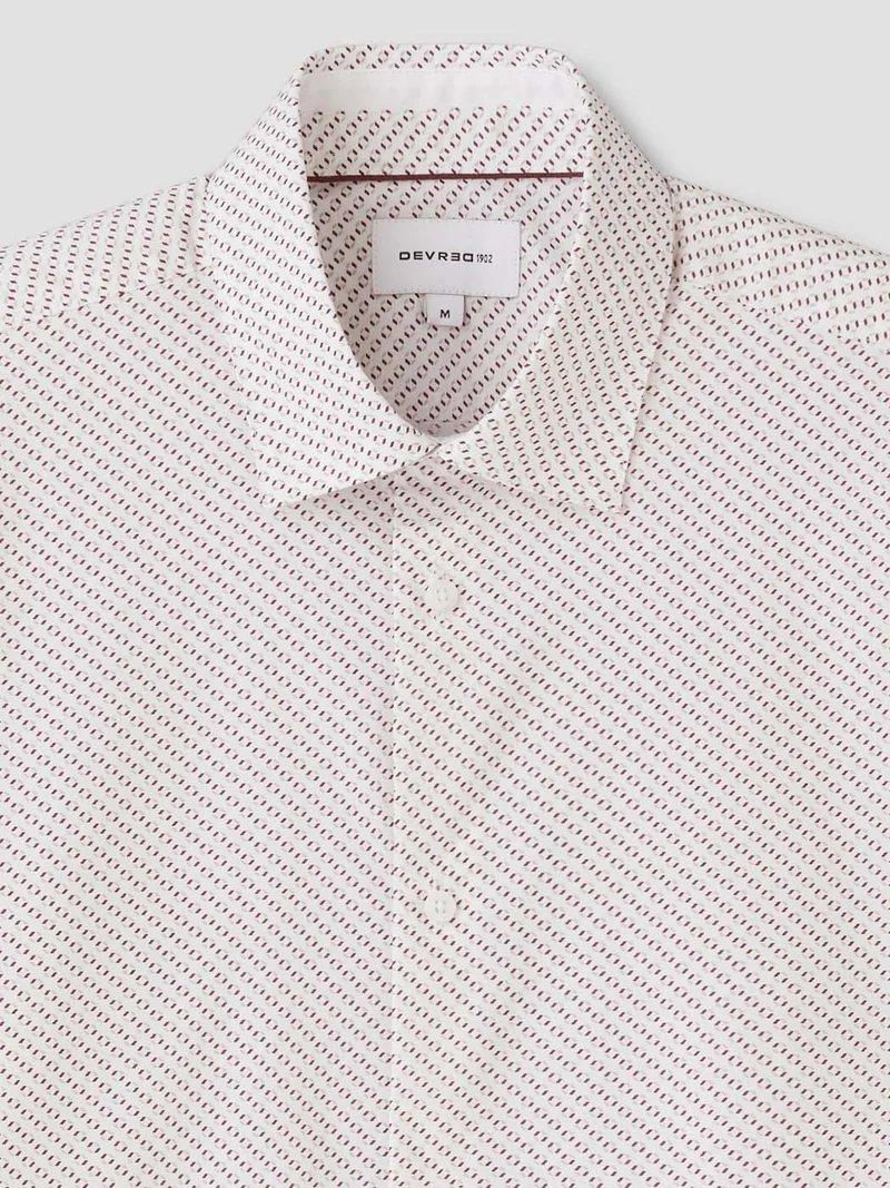 Chemise slim à motifs en coton