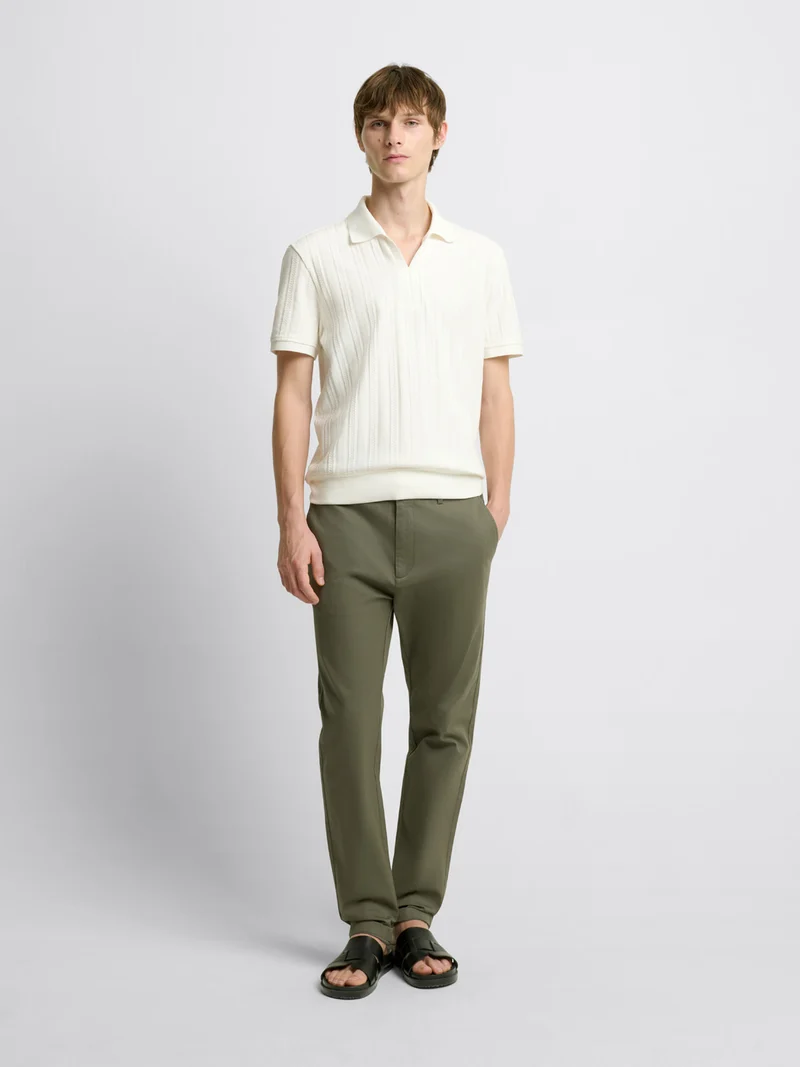 Chino en coton mélangé