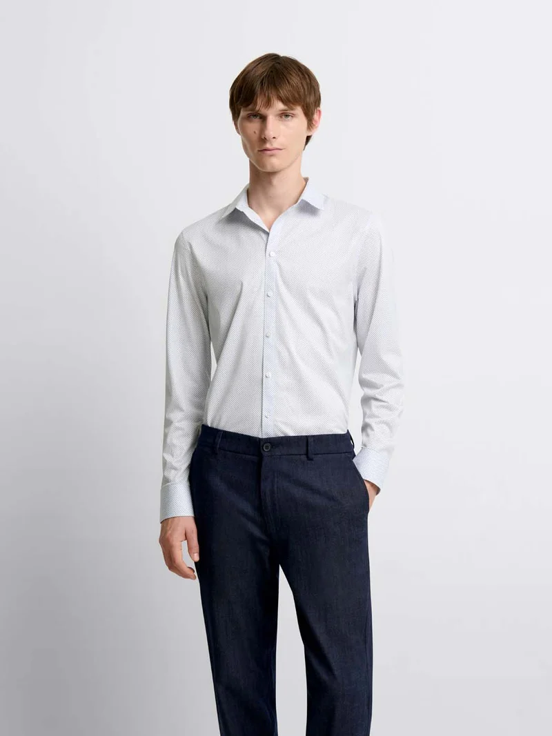 Chemise extraslim à motifs