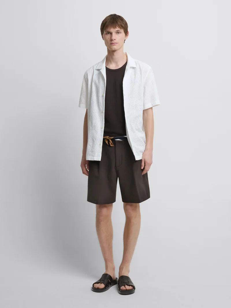 Chemise manches courtes regular à motifs
