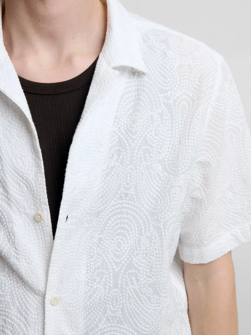 Chemise manches courtes regular à motifs