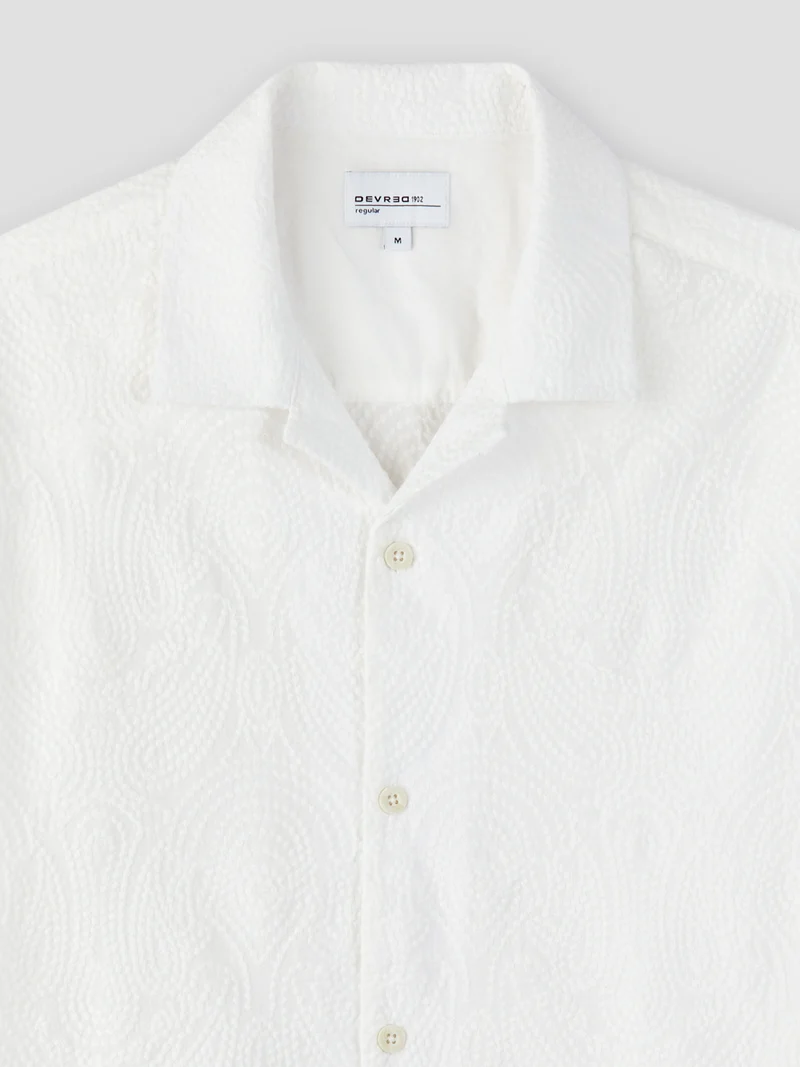 Chemise manches courtes regular à motifs