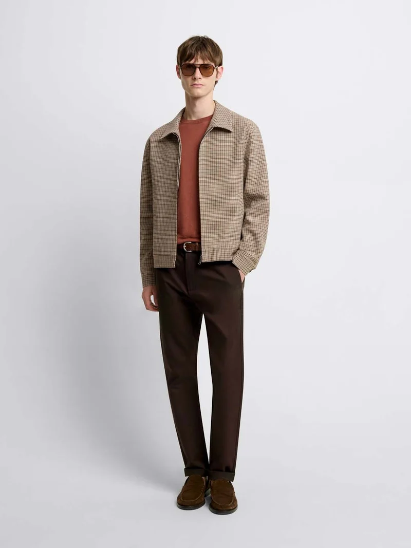 Chino en coton lin
