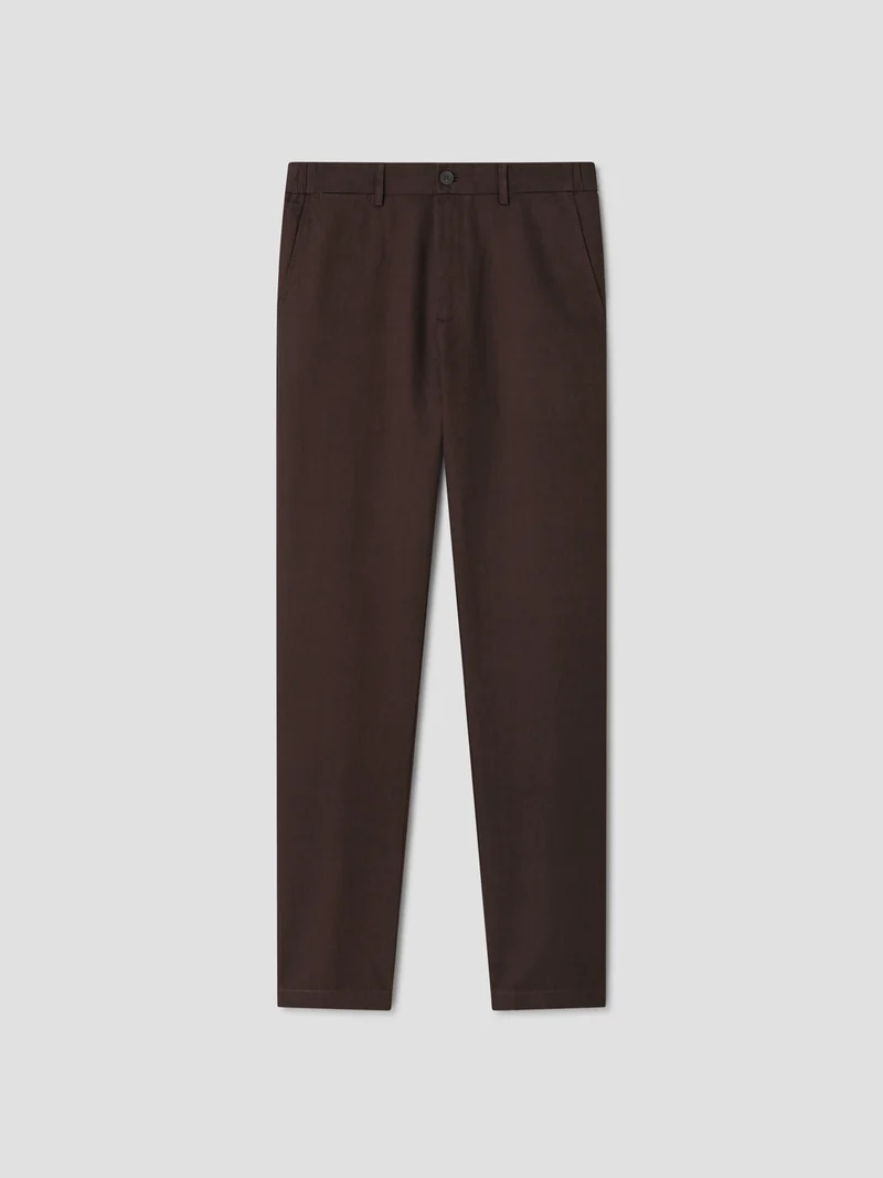 Chino en coton lin