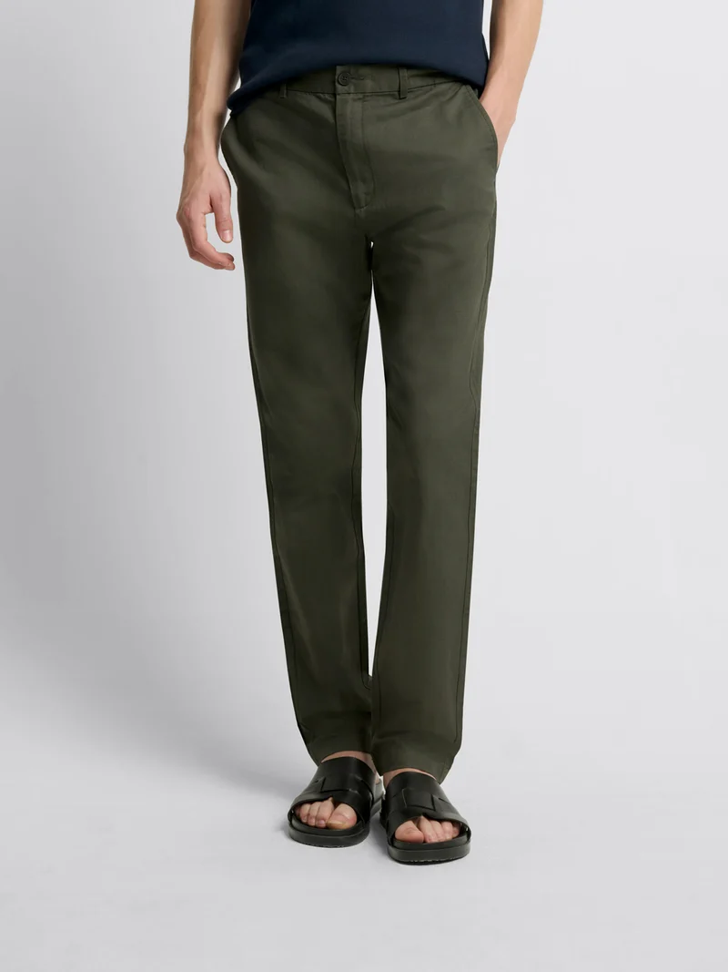 Chino en coton lin