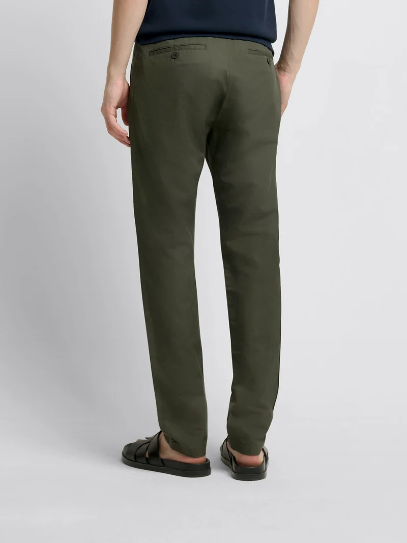 Chino en coton lin