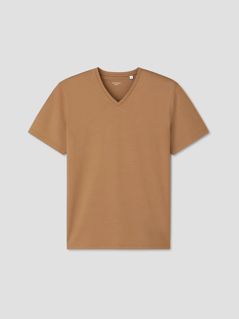 T-shirt col V en coton Supima®