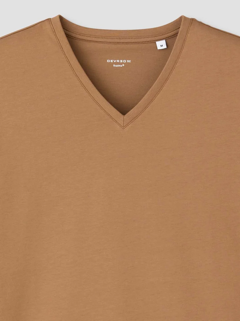 T-shirt col V en coton Supima®