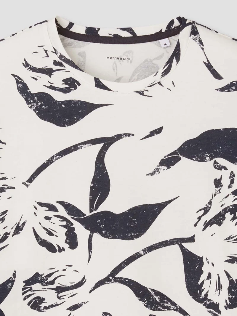 T-shirt col rond à motifs