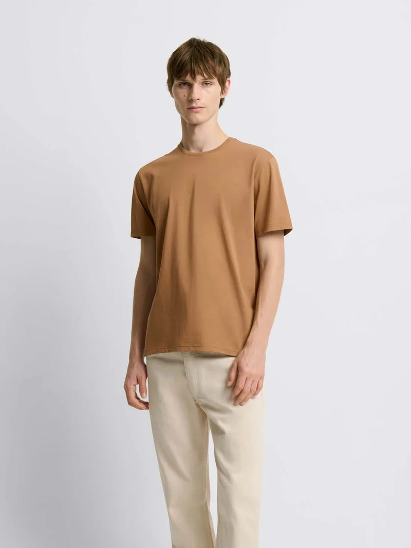 T-shirt col rond en coton Supima®