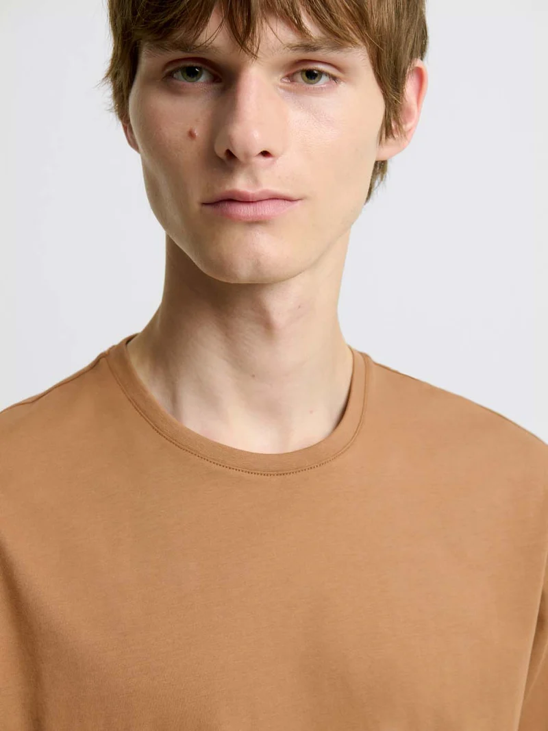 T-shirt col rond en coton Supima®