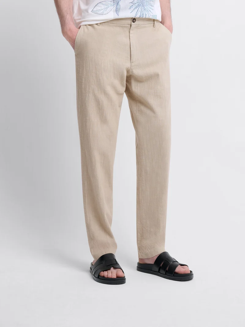 Chino taille semi-élastiquée