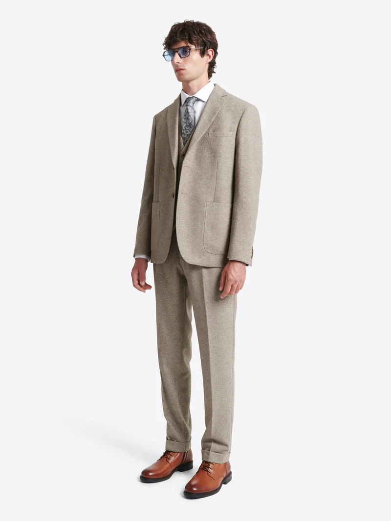 Pantalon de costume regular chiné