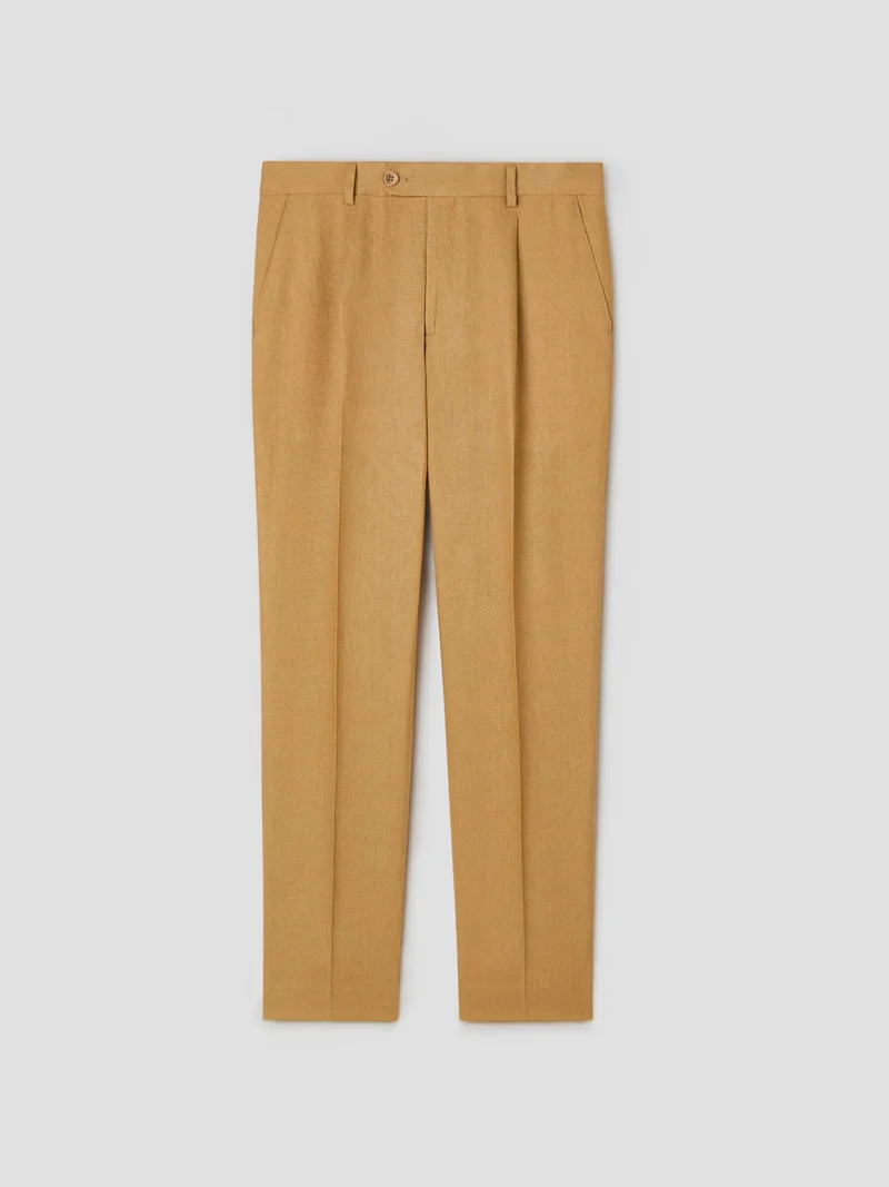 Pantalon de costume regular en lin