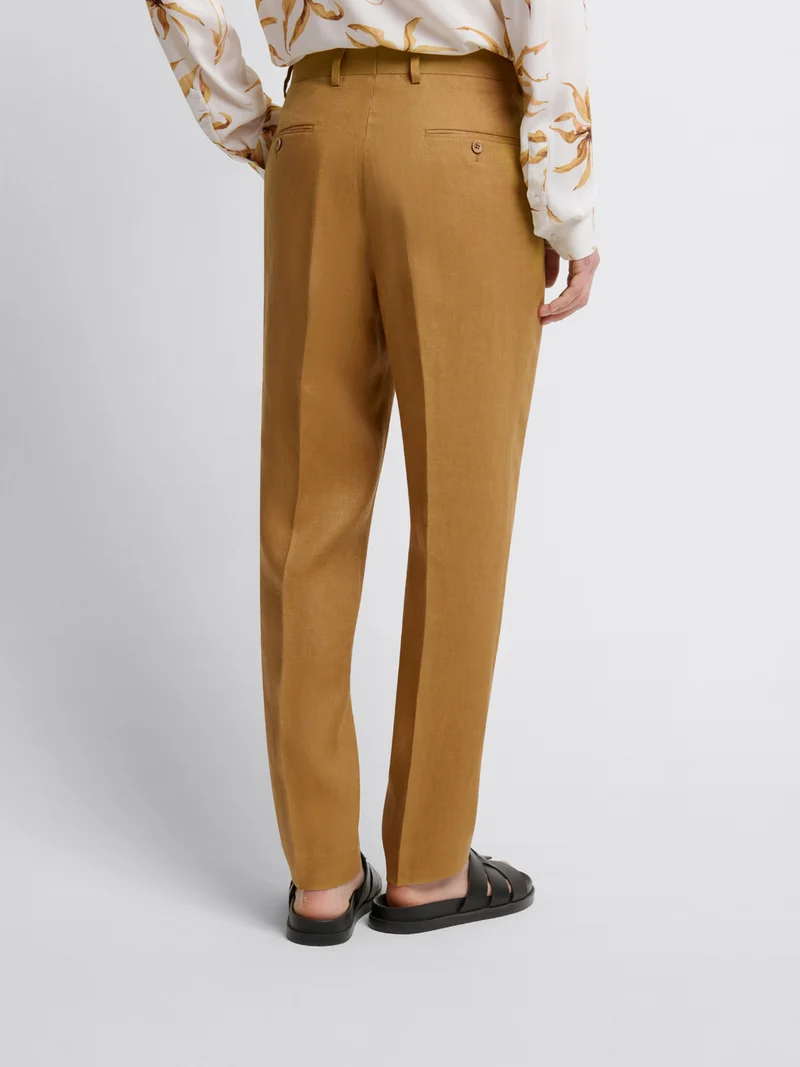 Pantalon de costume regular en lin