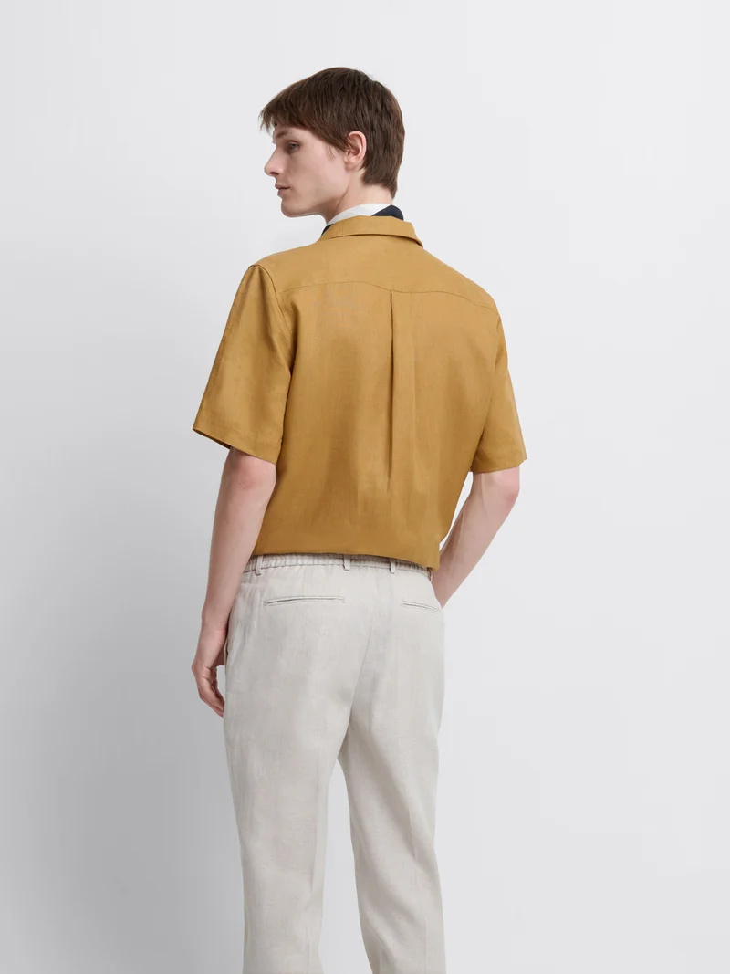 Chemise manches courtes regular en lin