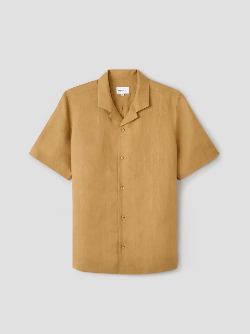 Chemise manches courtes regular en lin