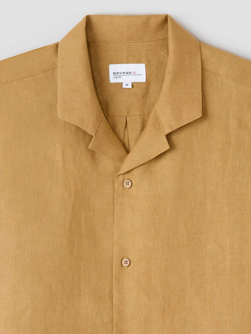 Chemise manches courtes regular en lin