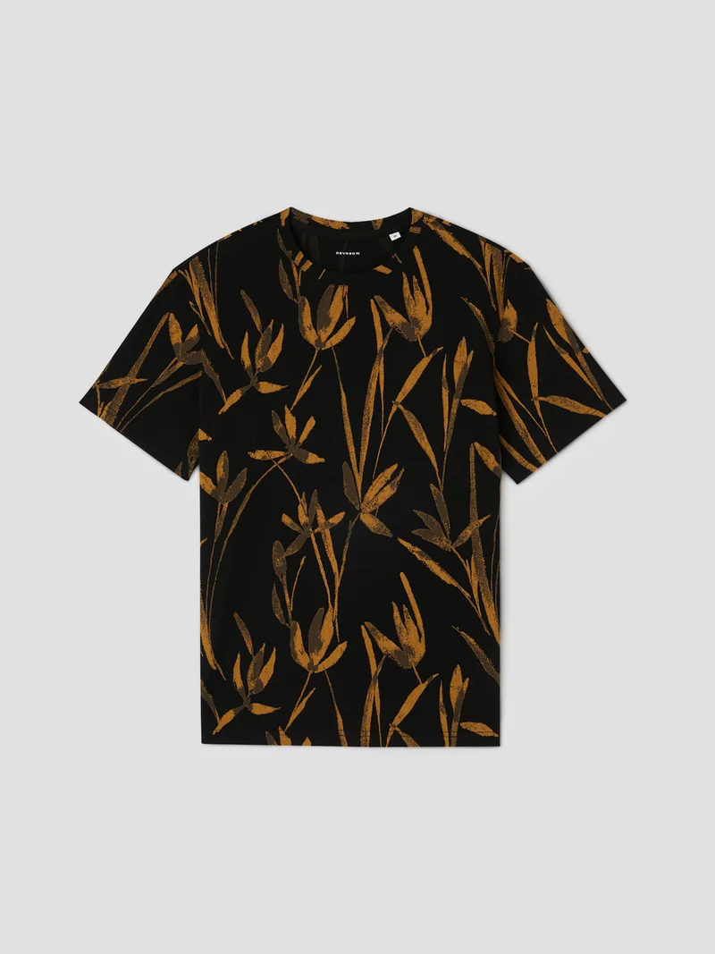 T-shirt col rond à motifs