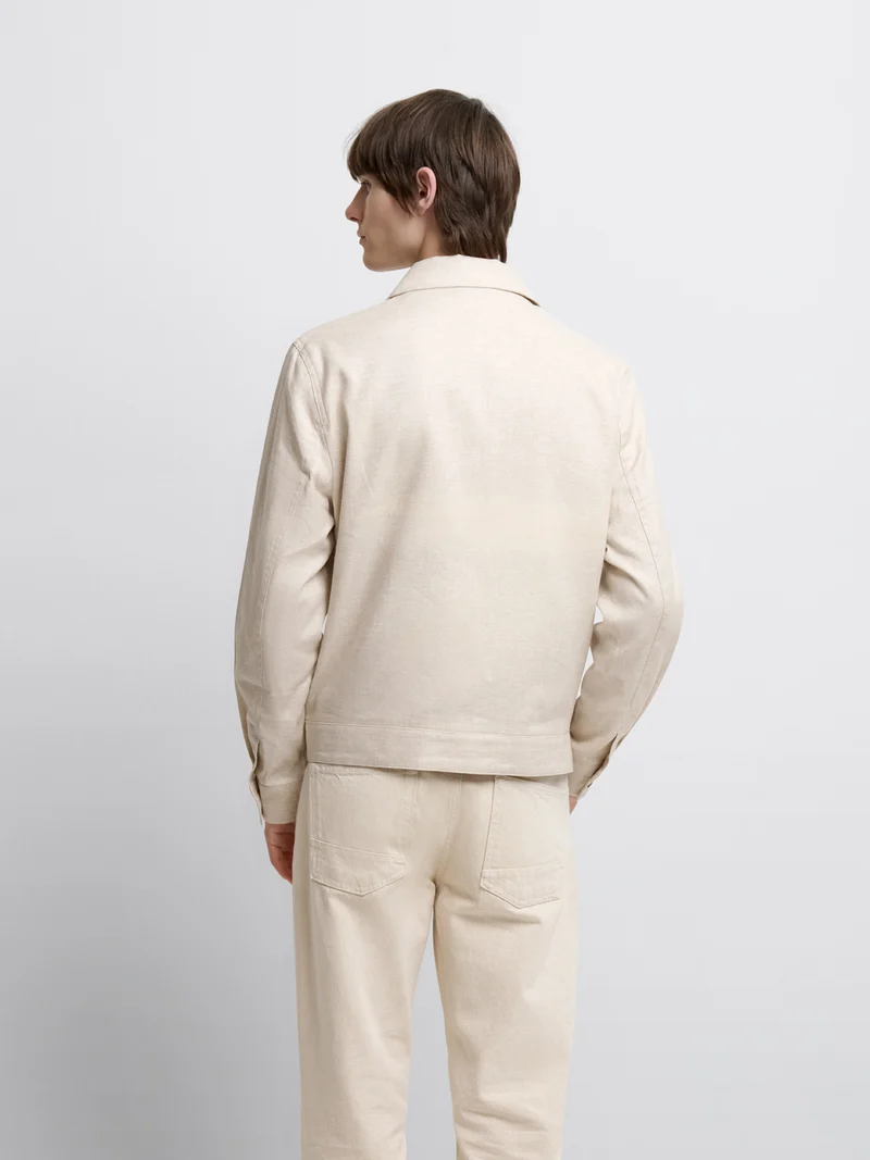 Blouson regular col chemise